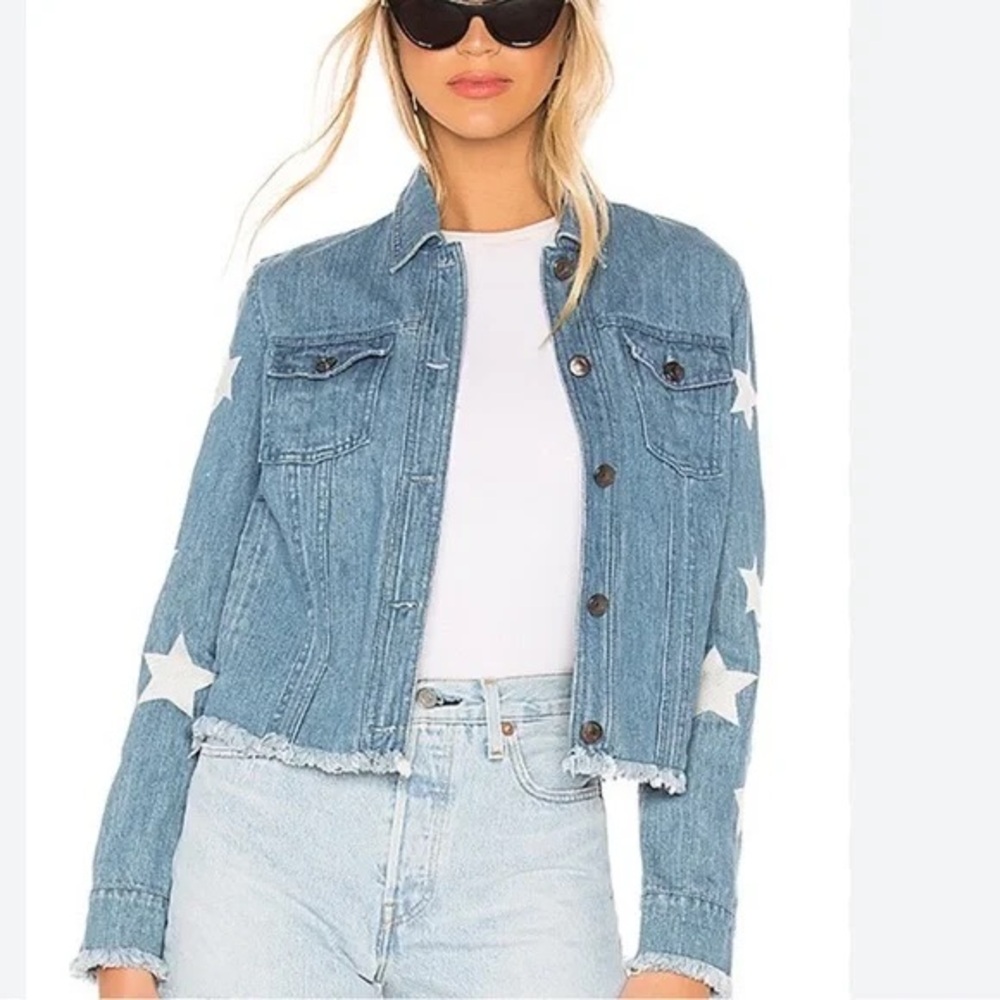 Cupcakes and Cashmere Affleck Embroidered Star Denim Jacket NORDSTROM 🎀✨